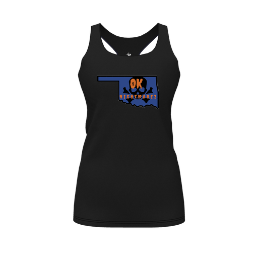 [FT0TRBBK-FYS-LOGO1] Decker Racerback Tank Top (Female Youth S, Black, Logo 1)