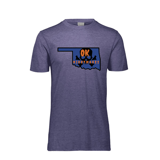 [FTSCUBNV-YS-LOGO1] Decker Youth Tri-Blend T-Shirt - Short Sleeve (Youth S, Navy, Logo 1)