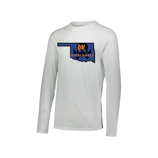 [FTLCUBWH-AXS-LOGO1] Decker Men's Tri-Blend T-Shirt - Long Sleeve (Adult XS, White, Logo 1)