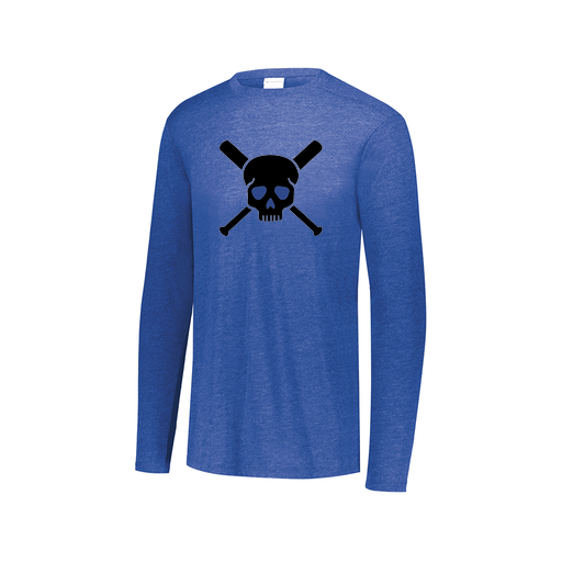 [FTLCUBRY-AXS-LOGO3] Decker Men's Tri-Blend T-Shirt - Long Sleeve (Adult XS, Royal, Logo 3)