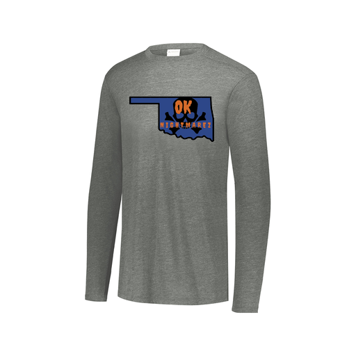 [FTLCUBGY-AXS-LOGO1] Decker Men's Tri-Blend T-Shirt - Long Sleeve (Adult XS, Gray, Logo 1)