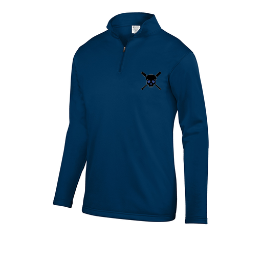 [FOLQFFNV-AS-LOGO3] Decker Men's FlexFleece 1/4 Zip (Adult S, Navy, Logo 3)