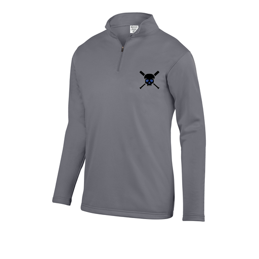 [FOLQFFGY-AS-LOGO3] Decker Men's FlexFleece 1/4 Zip (Adult S, Gray, Logo 3)