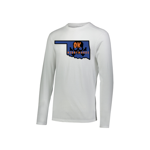 [FTLCUBWH-YS-LOGO1] Decker Youth Tri-Blend T-Shirt - Long Sleeve (Youth S, White, Logo 1)
