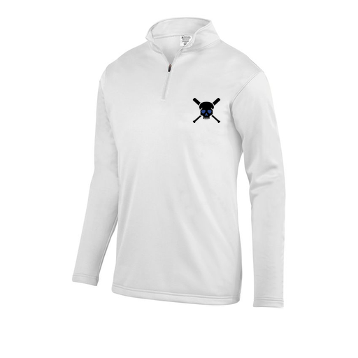 [FOLQFFWH-YS-LOGO3] Decker Youth FlexFleece 1/4 Zip (Youth S, White, Logo 3)